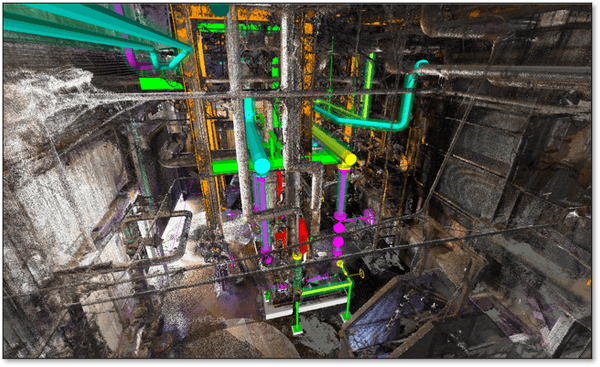 3D point cloud of boiler house