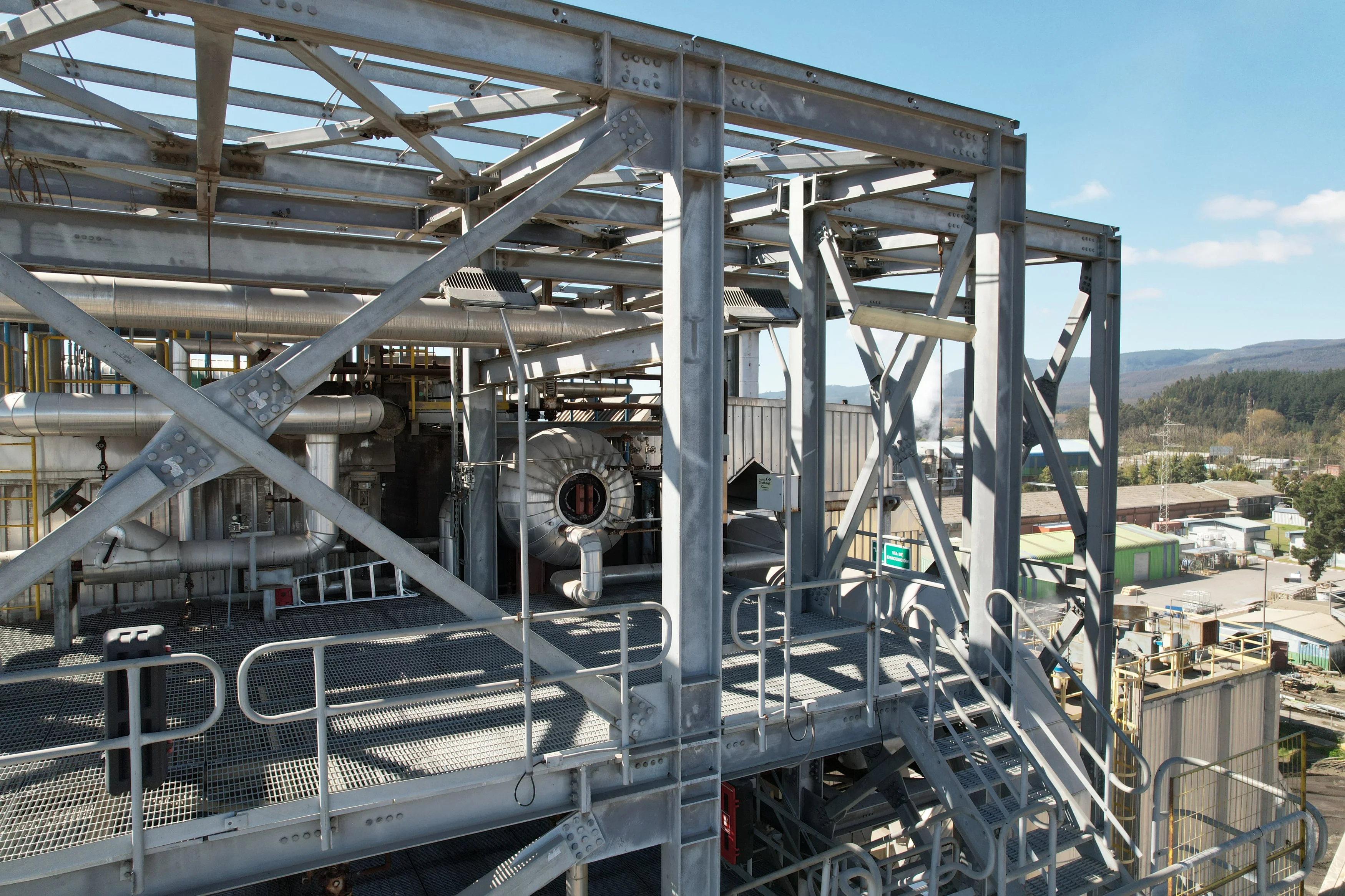 BFB boiler facility - aerial drone view