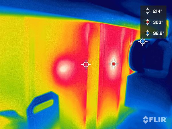 IR thermography of steam line